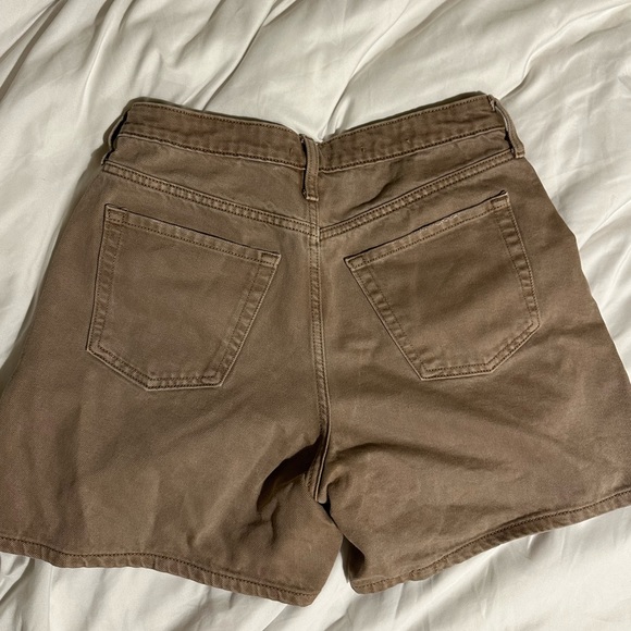 high waisted tan denim ripped bremuda shorts!! - Picture 4 of 5